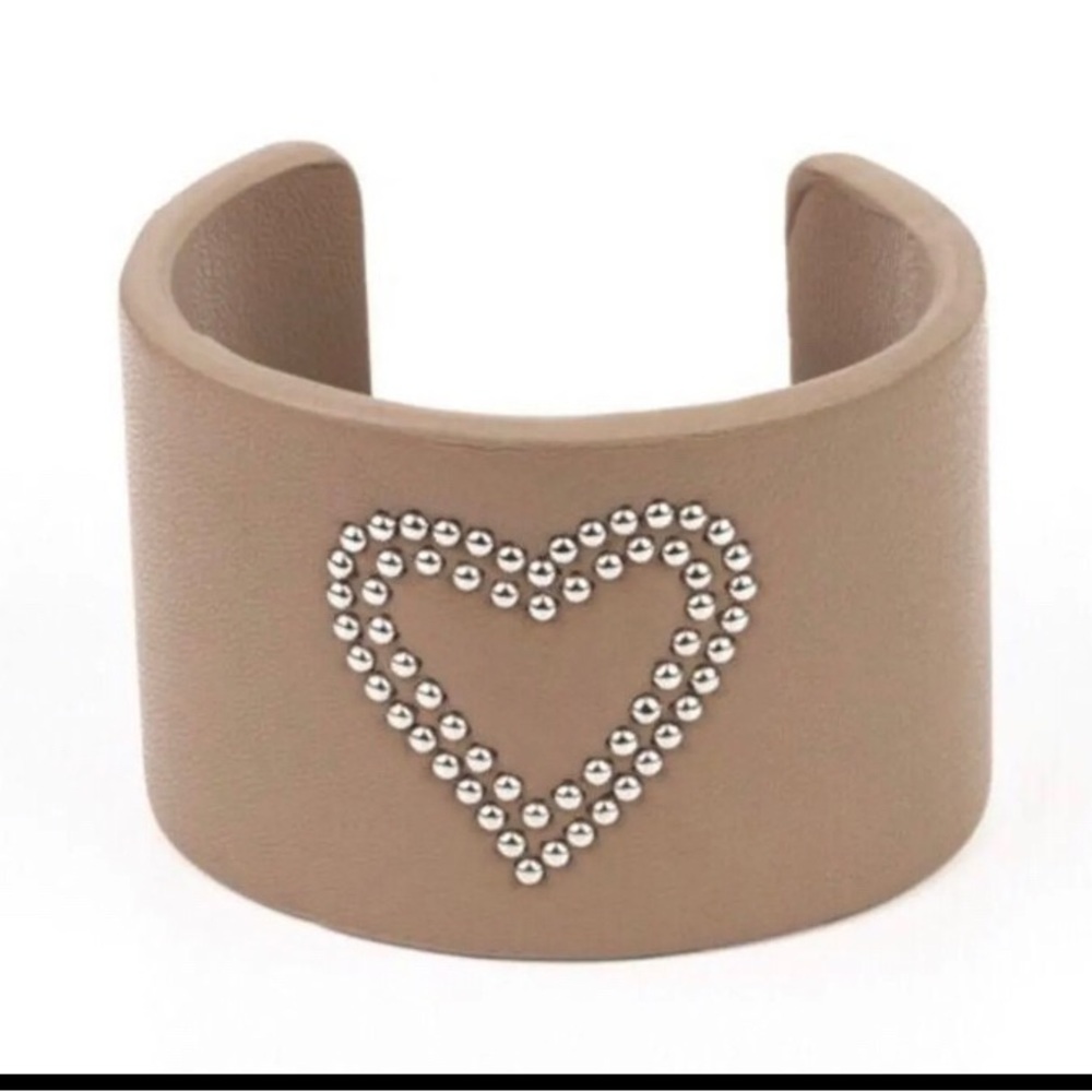 Beige cuff bracelet